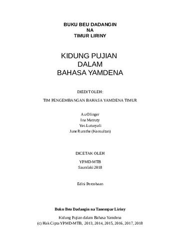 Kidung Rohani Bahasa Yamdena